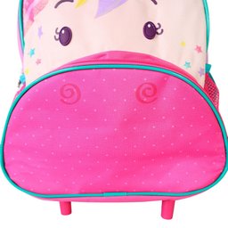 Mochila Infantil com Rodinhas Unicórnio - Rosa - 4