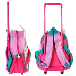 Mochila Infantil com Rodinhas Unicórnio - Rosa - 5