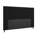 Ver imagem 2 de Cabeceira Casal Queen Cama Box 160cm para Quarto Malibu Suede Preto M11 - D’Rossi