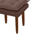 Ver imagem 3 de Puff Maria para Sala de Tv e Estar Quarto Confortável Suede Marrom Mabe Magazine