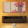 Quadro Decorativo 80x140 feixe de rosas no balde arte - 2