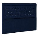 Ver imagem 1 de Cabeceira Casal Iasi P04 140 cm Suede - Doce Sonho Móveis - Azul Marinho TCA 948