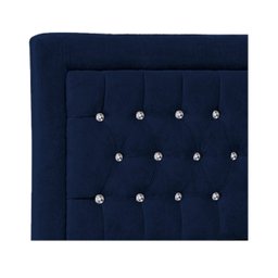 Cabeceira Casal Iasi P04 140 cm Suede - Doce Sonho Móveis - Azul Marinho TCA 948 - 5