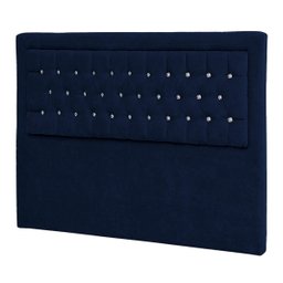 Cabeceira Casal Iasi P04 140 cm Suede - Doce Sonho Móveis - Azul Marinho TCA 948 - 4