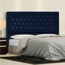 Ver imagem 2 de Cabeceira Casal Iasi P04 140 cm Suede - Doce Sonho Móveis - Azul Marinho TCA 948