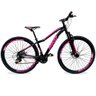 Bicicleta Aro 29 MKD Queen 21v Câmbios Shimano Freio a Disco Preto e Rosa Quadro 15 - 1