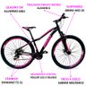 Bicicleta Aro 29 MKD Queen 21v Câmbios Shimano Freio a Disco Preto e Rosa Quadro 15 - 2