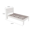 Ver imagem 3 de Cama Solteiro Rubi Madeirado Branco Conquista