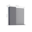 Ver imagem 2 de Espelheira com 1 Porta para Banheiro Abaeté Cinza