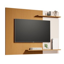 Painel Sala Suspenso para Tv até 55 Polegadas Menfis Nature Off White - 3