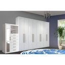 Ver imagem 1 de Quarto Completo Juvenil Guarda Roupa 8PT Master 8.4 + Cômoda Marabá Branco S. Andirá