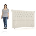 Ver imagem 5 de Cabeceira Cama Box Casal 140cm Dust P02 Linho Creme - Mpozenato