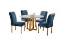 Ver imagem 2 de Sala de Jantar 4 Lugares Imperio Mesa Redonda Madeira Maciça