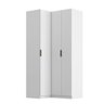 Guarda Roupa de Canto Reto 3 Portas Mdf Altezza Clean Belmax:branco - 4