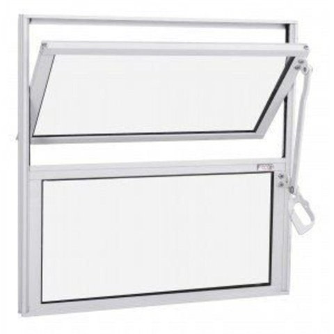 Vitrô Alumínio Branco Basculante 2v Classic