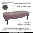 Ver imagem 3 de Recamier Decorativo 90cm Loewe Veludo Pés de Madeira Lilás - Gran Belo