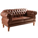 Ver imagem 1 de Namoradeira 2 Lugares Chesterfield Elisabeth Via Encanto Caramelo