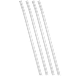 Kit 4 Canudos de Aço Inox Reutilizáveis Sustentável Retos 6,3mm 23cm - 1