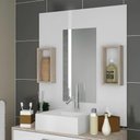 Ver imagem 6 de Gabinete para Banheiro com Cuba 60cm 1 Porta 2 Gavetas Class Branco/marrom - Arte Cas