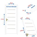 Ver imagem 3 de Kit Porta de Madeira Completa Cristal Amescla Sarrafeada 215cm x 95cm Uniportas Marrom