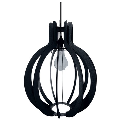 Luminária Teto tipo Pendente JUPITER MDF - Completa - Cor: Preta