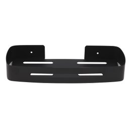 Suporte para Shampoo Sabonete Retangular Parede Banheiro Aço Inox - Preto Fosco - 1