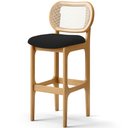 Ver imagem 3 de Kit 06 Banquetas Altas para Cozinha Bancada Sala Tela Betta Fixa L02 Bouclê Preto - Lyam Lyam Decor