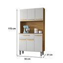 Ver imagem 2 de Armário de Cozinha Paris Moderno 6 Portas e 1 Gaveta:Freijo/Off