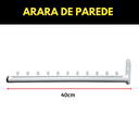 Ver imagem 4 de 4 Araras Cabideiros Fixos de Parede Rt Aço Reforçado Pinos Organizadores Cabides Loja Closet Quarto