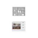 Ver imagem 4 de Cozinha Completa Americana (1 Aéreo, 1 Balcão, 1 Complemento) 3 Peças Branco - Henn