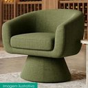 Ver imagem 2 de Poltrona Decorativa Cave Base Giratoria Linho Color Trend Tca 307 Moll