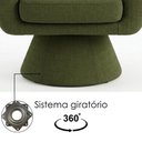 Ver imagem 6 de Poltrona Decorativa Cave Base Giratoria Linho Color Trend Tca 307 Moll