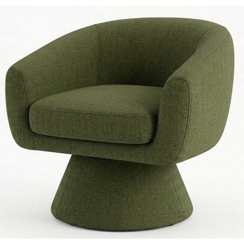 Poltrona Decorativa Cave Base Giratoria Linho Color Trend Tca 307 Moll