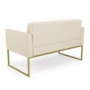 Ver imagem 4 de Sofá Namoradeira Elisa Corino Base Metálica Industrial Dourado D03 - D’Rossi