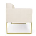Ver imagem 5 de Sofá Namoradeira Elisa Corino Base Metálica Industrial Dourado D03 - D’Rossi