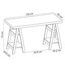 Ver imagem 6 de Mesa para Escritório Escrivaninha Home Office Art A02 Olmo Branco - Lyam Decor