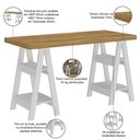 Ver imagem 5 de Mesa para Escritório Escrivaninha Home Office Art A02 Olmo Branco - Lyam Decor