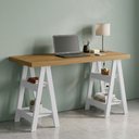 Ver imagem 3 de Mesa para Escritório Escrivaninha Home Office Art A02 Olmo Branco - Lyam Decor