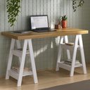 Ver imagem 4 de Mesa para Escritório Escrivaninha Home Office Art A02 Olmo Branco - Lyam Decor