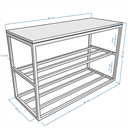 Ver imagem 2 de Banco Sapateira Reforçado Ideal para Closets 30x80cm