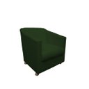 Ver imagem 4 de Kit Namoradeira + 1 Poltrona Decorativa Biane Suede Verde Pés Cromado Mz Decor