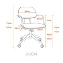 Ver imagem 3 de Kit com 6 Cadeiras Office com Relex em Aço Carbono e Couro Ecologico Dijon Marrom/Caramelo