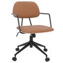 Ver imagem 4 de Kit com 6 Cadeiras Office com Relex em Aço Carbono e Couro Ecologico Dijon Marrom/Caramelo