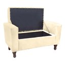 Ver imagem 2 de Recamier Baú Félix 180cm Suede Bege