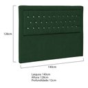 Ver imagem 4 de Cabeceira Casal Iasi P04 140 cm Suede Verde TCA 947 - Amarena Móveis
