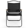 Cadeira Dobrável de Praia e Acampamento Ultra Leve em Tecido e Metal - Preto - 7