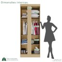 Ver imagem 7 de Guarda-Roupa Casal Modulado 11 Portas 4 Gavetas Alemanha Cinza/Jequitibá/Granizo