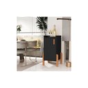 Ver imagem 2 de Armário Buffet Posseidon 1 Porta com Pés de Madeira - Preto