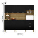 Ver imagem 2 de Armário de Cozinha Solar do Lago 10 Portas 2 Gaveta Freijó
