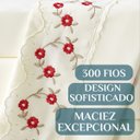 Ver imagem 3 de Jogo de Cama Elise Queen 100%algodao 300 Fio Super Macio:vermelho